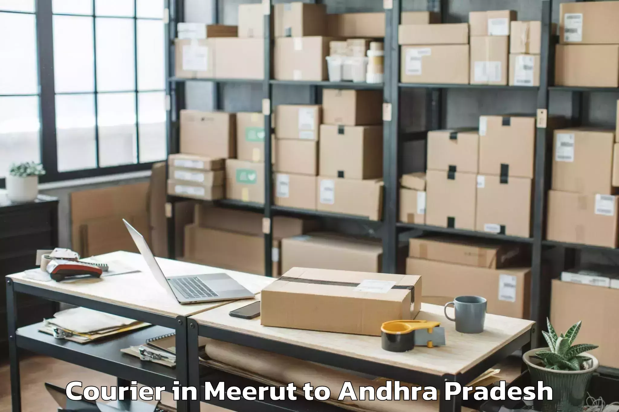 Meerut to Pellakuru Courier Booking